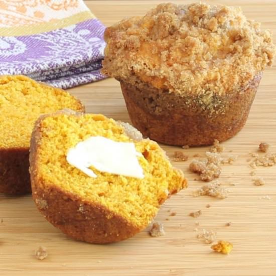 Pumpkin Muffins with Streusel - Recipe photo by jaslusser