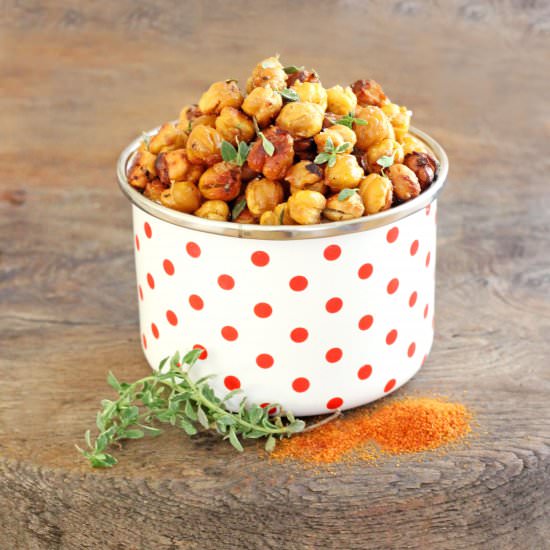 Sweet and Spicy Roasted Chickpeas - Recipe photo by TreeseLoveHappiness