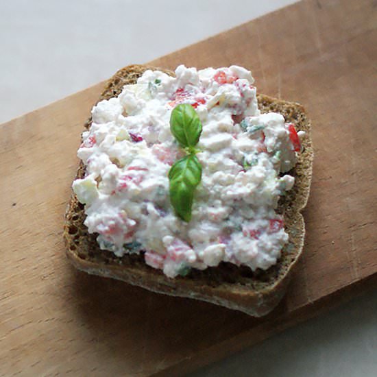 Curd Cheese with Vegetables - Recipe photo by FitSweet