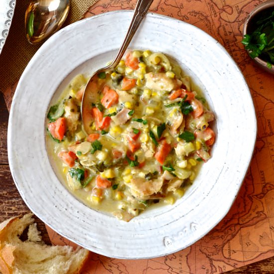 Mexican Chicken Poblano Chowder - Recipe photo by Ciao Chow Bambina