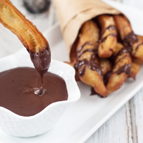Churros with Chocolate Sauce - Recipe photo by Louisesmadblog