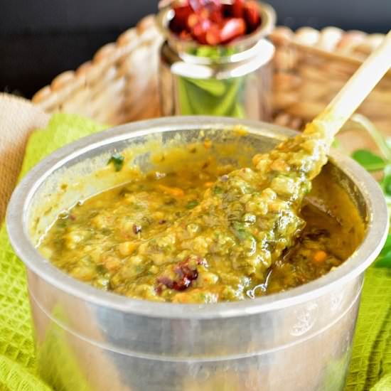 Palakura Pappu w/ Fenugreek Leaves - Recipe photo by Sasi