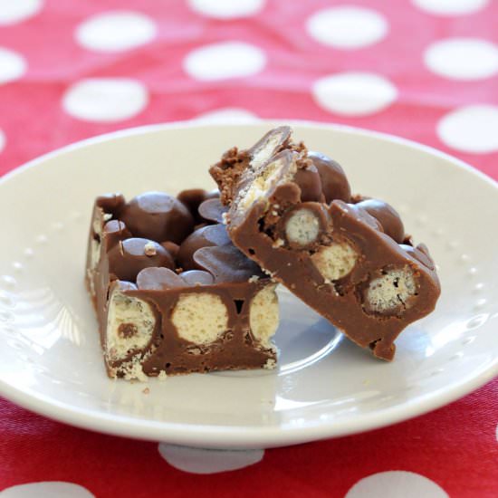 Chocolate Malteser Fudge - Recipe photo by mylalakitchen