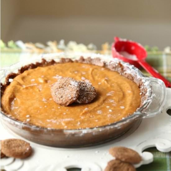 Pumpkin Cheesecake Pie Gingersnap - Recipe photo by Food Done Light