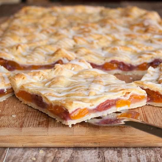 Apricot Cherry Slab Pie - Recipe photo by The Merchant Baker