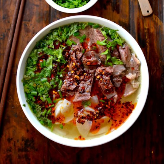 Lanzhou Beef Noodle Soup - Recipe photo by thewoksoflife