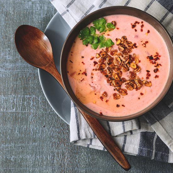 Plum-Garlic raita - Recipe photo by cubesnjuliennes