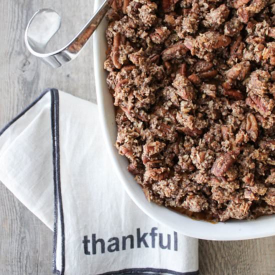 Vegan & GF Sweet Potato Casserole - Recipe photo by kneadtocook