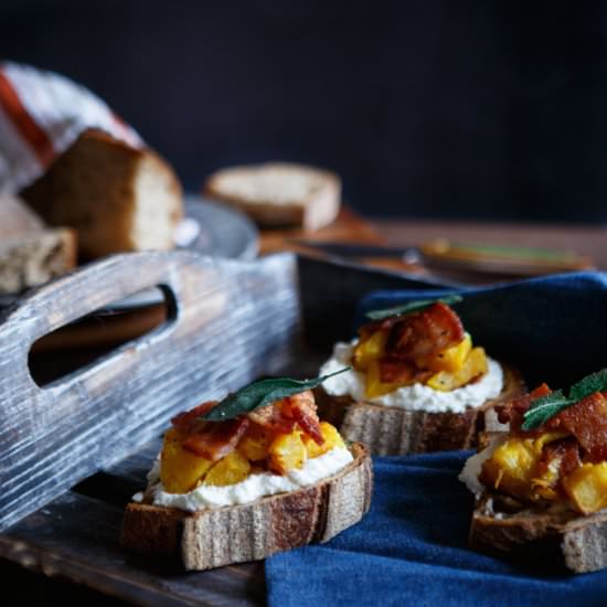Acorn Squash Crostini - Recipe photo by sharedappetite