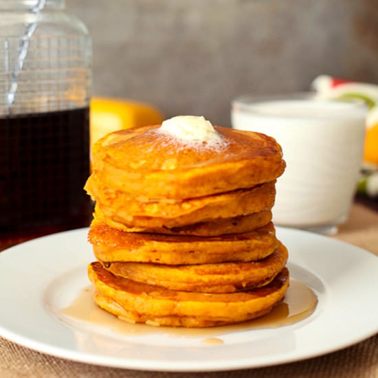 Pumpkin Buttermilk Pancakes - Recipe photo by picsandpastries