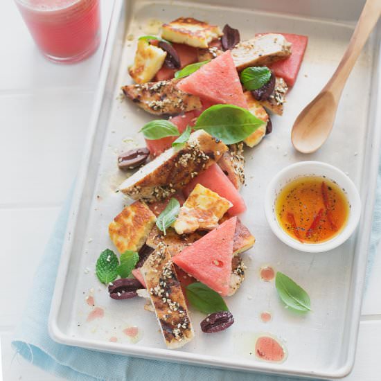 Za'atar Chicken, Watermelon Salad - Recipe photo by theluminouskitchen
