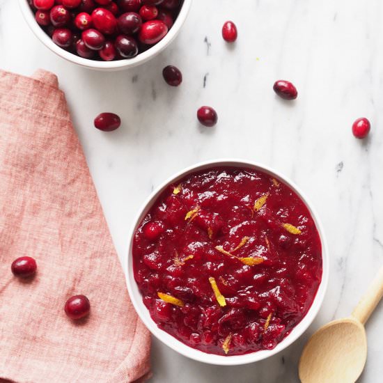 The Best Cranberry Sauce - Recipe photo by typicaldomesticbabe