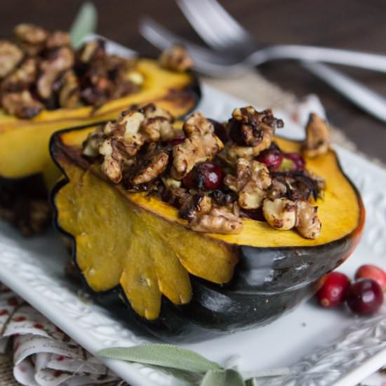 Cranberry & Wild Rice Acorn Squash - Recipe photo by LaurendaMarie