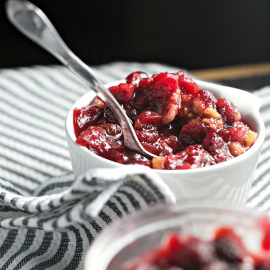 Spiced Cranberry Apple Chutney - Recipe photo by crissy0316