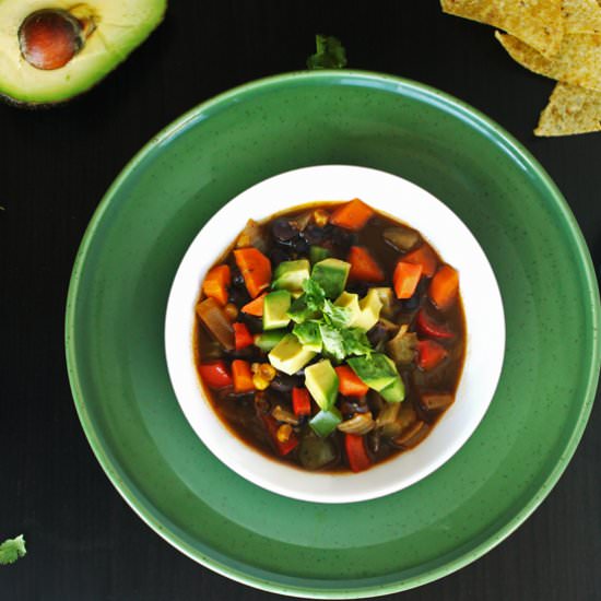 Spicy Black Bean Soup (Vegan) - Recipe photo by JesseLWellness