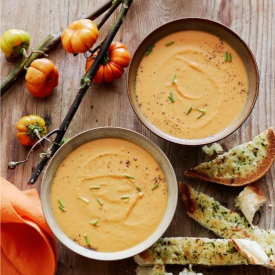 Butternut Squash and Carrot Soup - Recipe photo by gdalkin