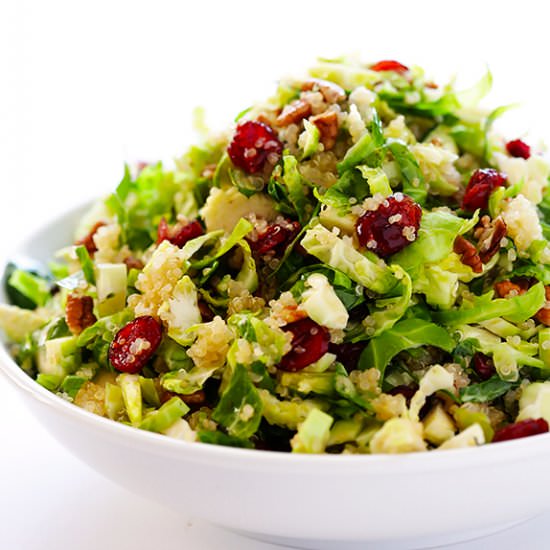 Brussels Sprouts & Cranberry Salad - Recipe photo by gimme some oven