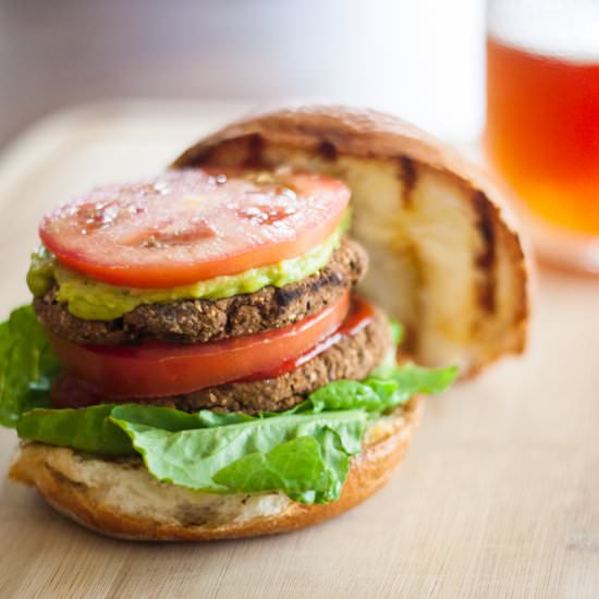 Vegan Gluten-Free Black Bean Burger - Recipe photo by PinkTrollKitchen