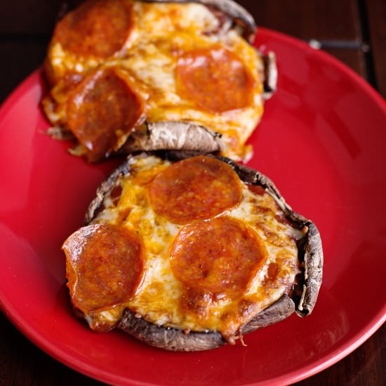 Pepperoni Pizza on a Portobello - Recipe photo by mommity