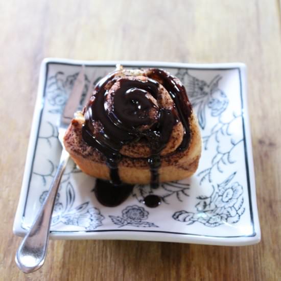 Chocolate Cinnamon Rolls - Recipe photo by thehappyhufflepuff