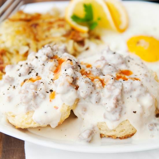 Biscuits and Sausage Cream Gravy - Recipe photo by kaweah