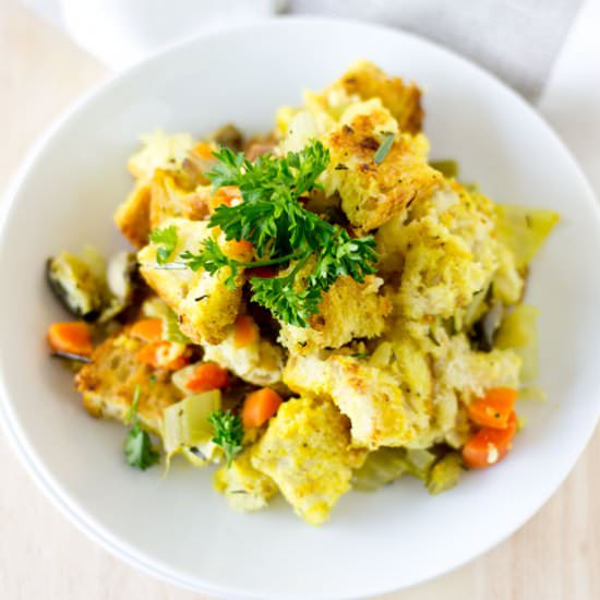 Herbed Stuffing - Recipe photo by savoringspoon