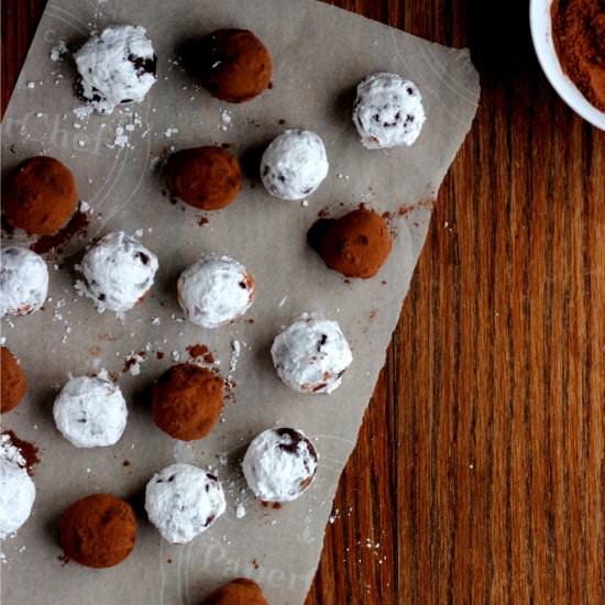 dark chocolate olive oil truffles - Recipe photo by needssalt
