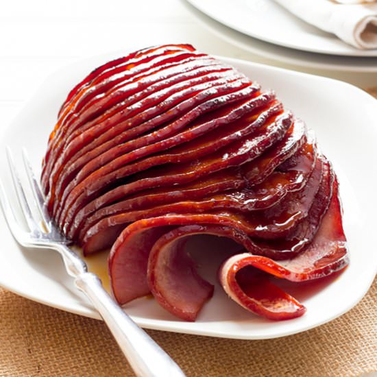 Slow Cooker Honey-Glazed Ham - Recipe photo by wholefully