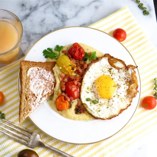Southern Breakfast Stack - Recipe photo by garlic and zest