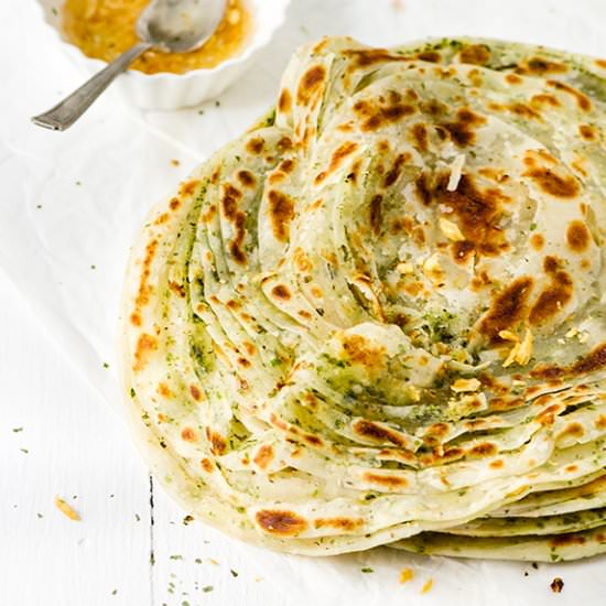 Flavoured Lachcha Paratha - Recipe photo by cubesnjuliennes
