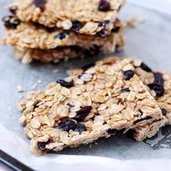 Blueberry Vanilla Granola Bars - Recipe photo by midweekminimalist