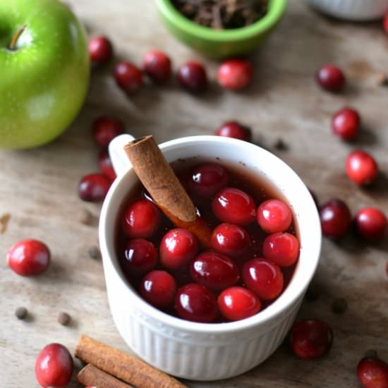 Spiced Cranberry Apple Cider - Recipe photo by lemontreedwelling
