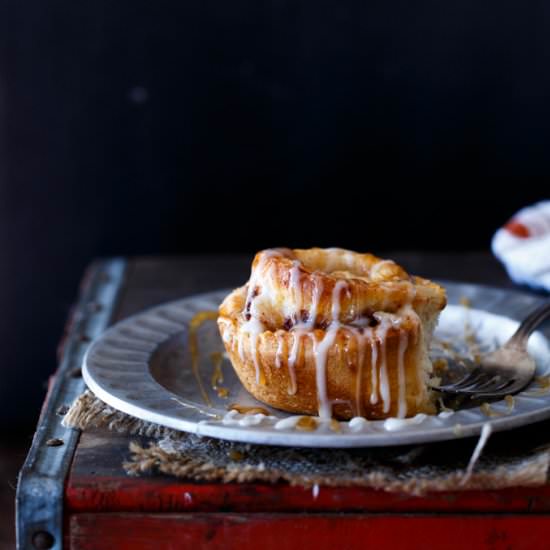 Leftover Apple Pie Cinnamon Buns - Recipe photo by sharedappetite