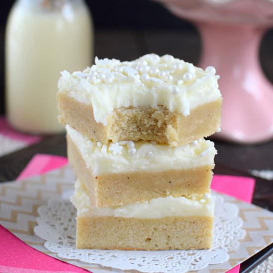 Eggnog Sugar Cookie Bars - Recipe photo by BruCrewLife