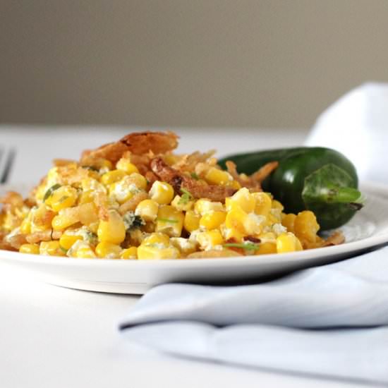 Green Chile Corn Casserole - Recipe photo by The Nutty Nutritionist