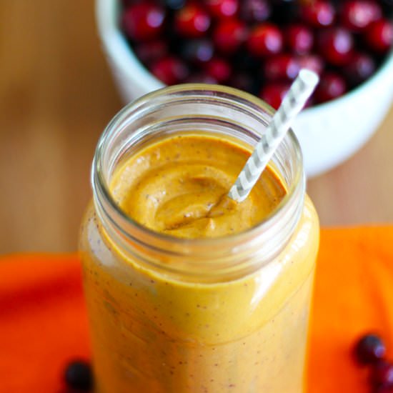 Pumpkin Cranberry Smoothie - Recipe photo by dontmissdairy