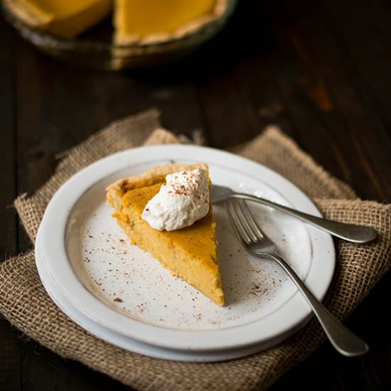 Pumpkin Pie From Scratch - Recipe photo by asweetpeachef