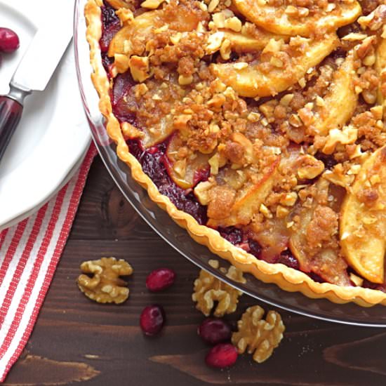 cranberry apple walnut tart - Recipe photo by garlic and zest