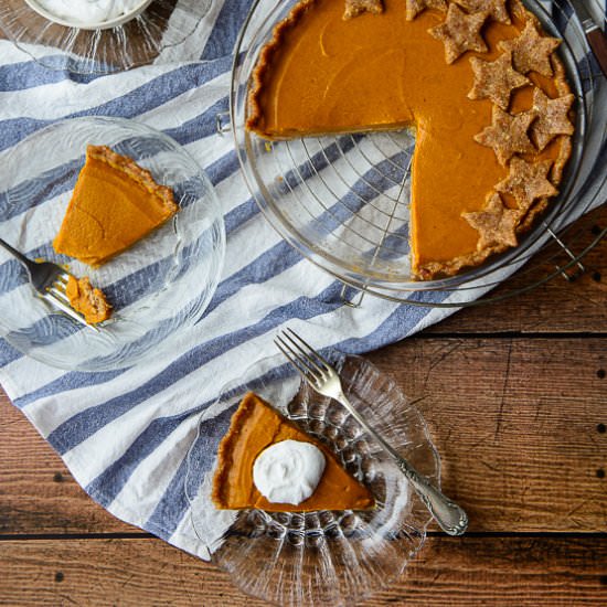 No-Bake Vegan Pumpkin Pie - Recipe photo by 84thand3rd