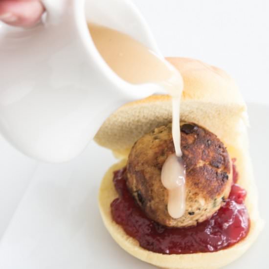 Thanksgiving Turkey Meatballs - Recipe photo by Diva Eats World