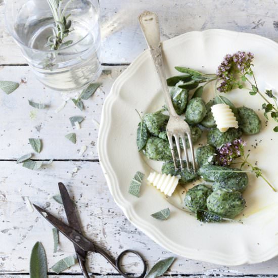 Spinach, sage, ricotta gnudi - Recipe photo by sweetliving2