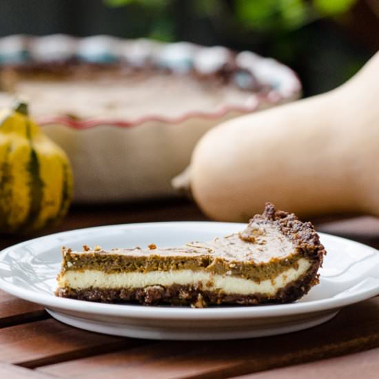 Cheesecake Pumpkin Pie - Recipe photo by Tasty Joy