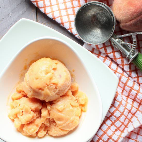 Simple Peach Sorbet - Recipe photo by SouthernFATTY
