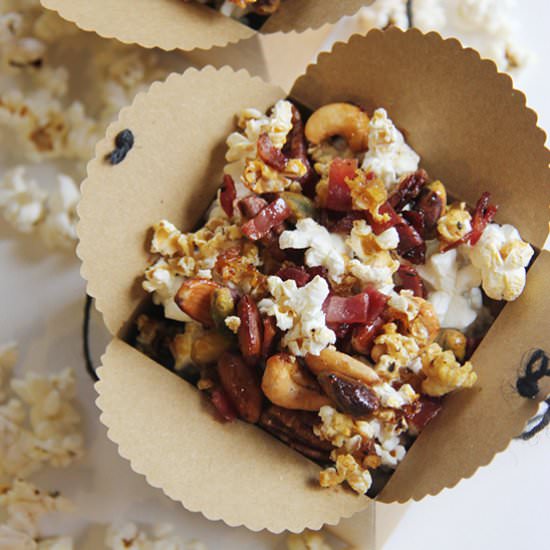 Bacon and Mixed Nuts Caramel Corn - Recipe photo by brunchnbites