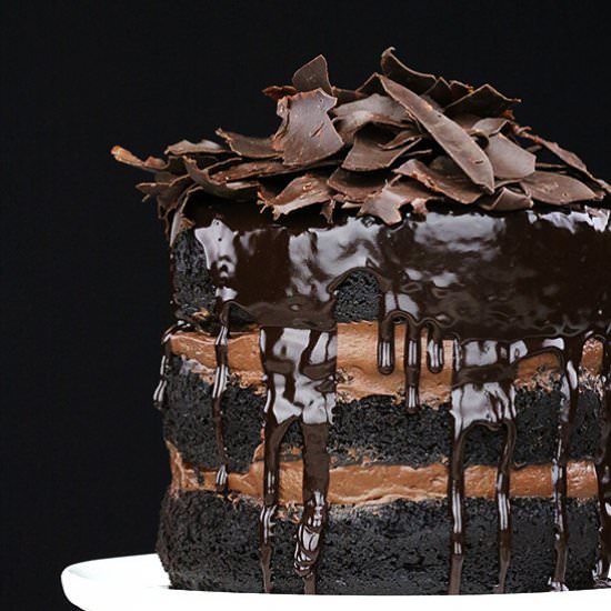 Rustic Chocolate Cake with Ganache - Recipe photo by EatDrinkBinge