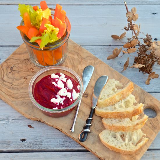 Roasted Beet Dip - Recipe photo by oliveoilandlemons