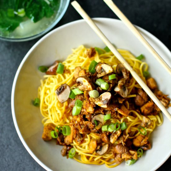 Mie Ayam Jamur - Recipe photo by oliviacooksinholland