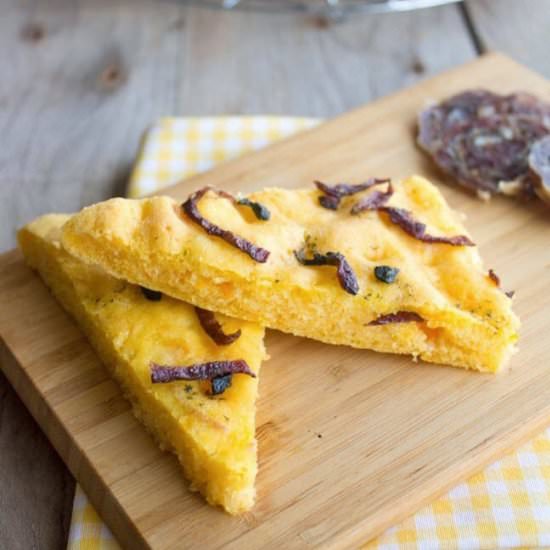 Sweet potato focaccia - Recipe photo by Kooking