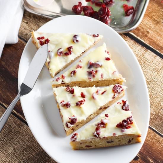 Cranberry Bliss Bars - Recipe photo by platingsandpairings