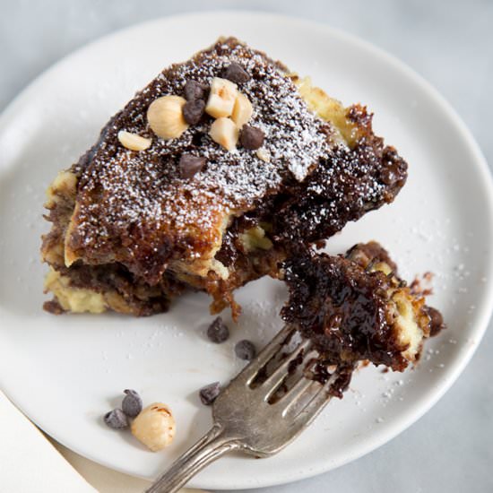 Chocolate Swirl Bread Pudding - Recipe photo by the little epicurean